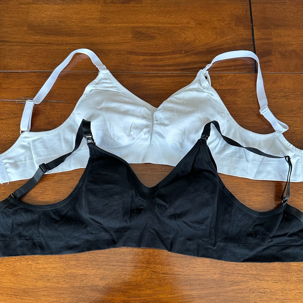 Nursing bras (2)  and nursing nightgown